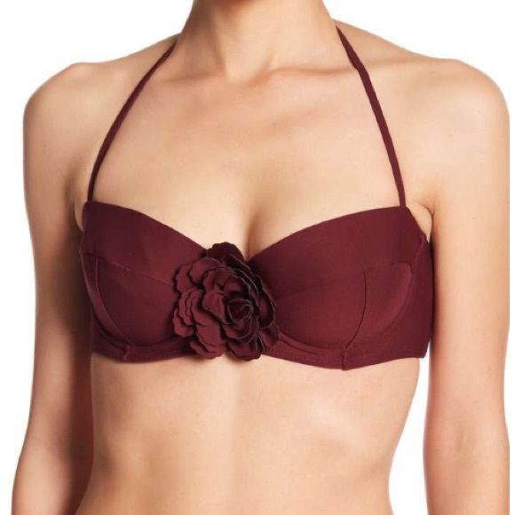 Kate Spade Underwire Floral Accent Bikini Top - Picture 8 of 8